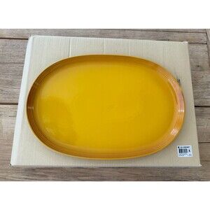 Le Creuset Stoneware San Francisco Serving Platter Nectar Yellow NEW